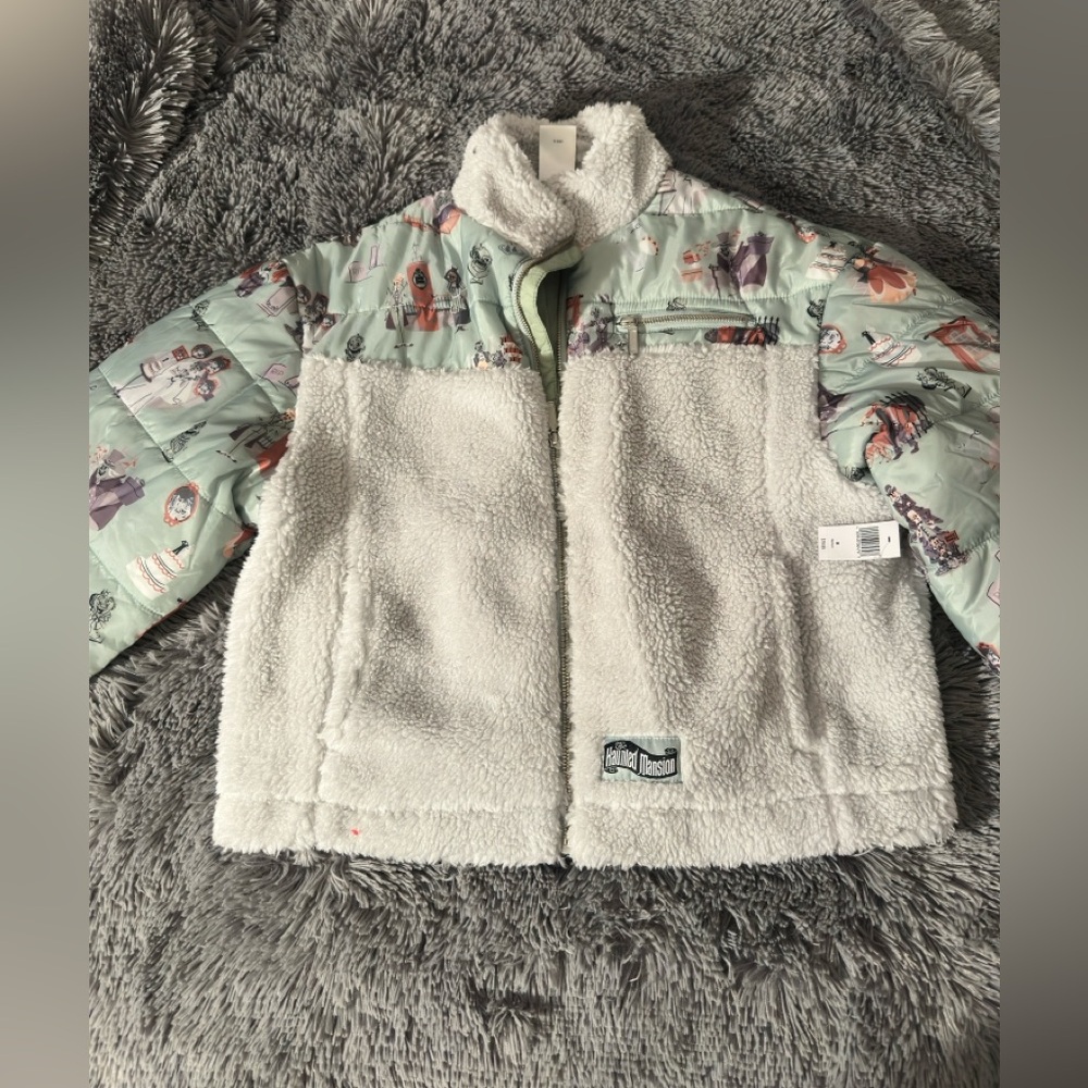 Disney Parks Haunted Mansion Sherpa Puffy Jacket- Size Medium